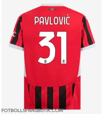 AC Milan Strahinja Pavlovic #31 Replika Hemmatröja 2024-25 Kortärmad